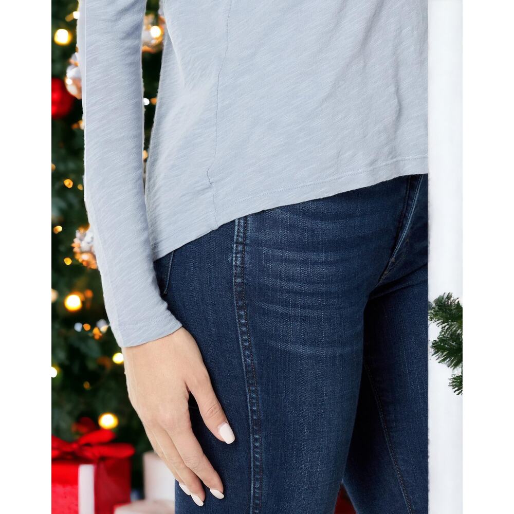 NWT - bobi Los Angele Chambray Shoulder Seam Tee Size: LG - Picture 3 of 4